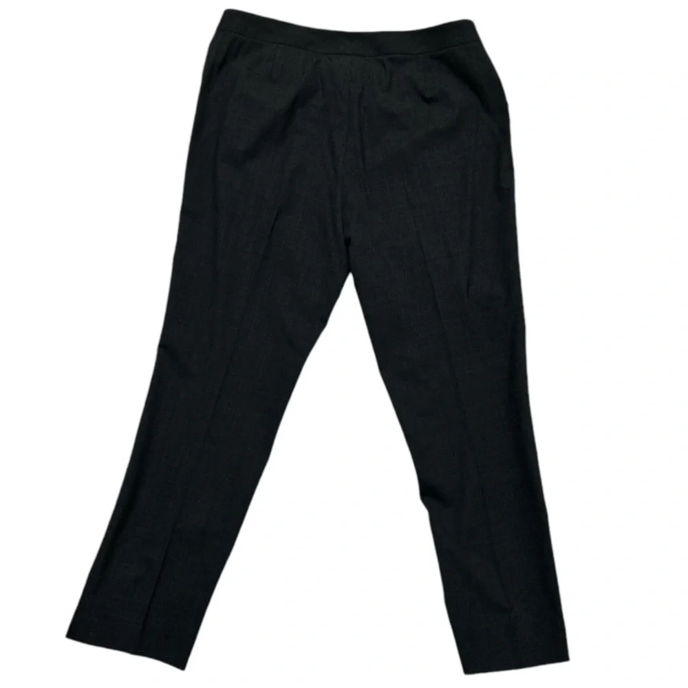 Lafayette 148 New York Wool Trousers Black/Charcoal Gray Professional Dress Pant